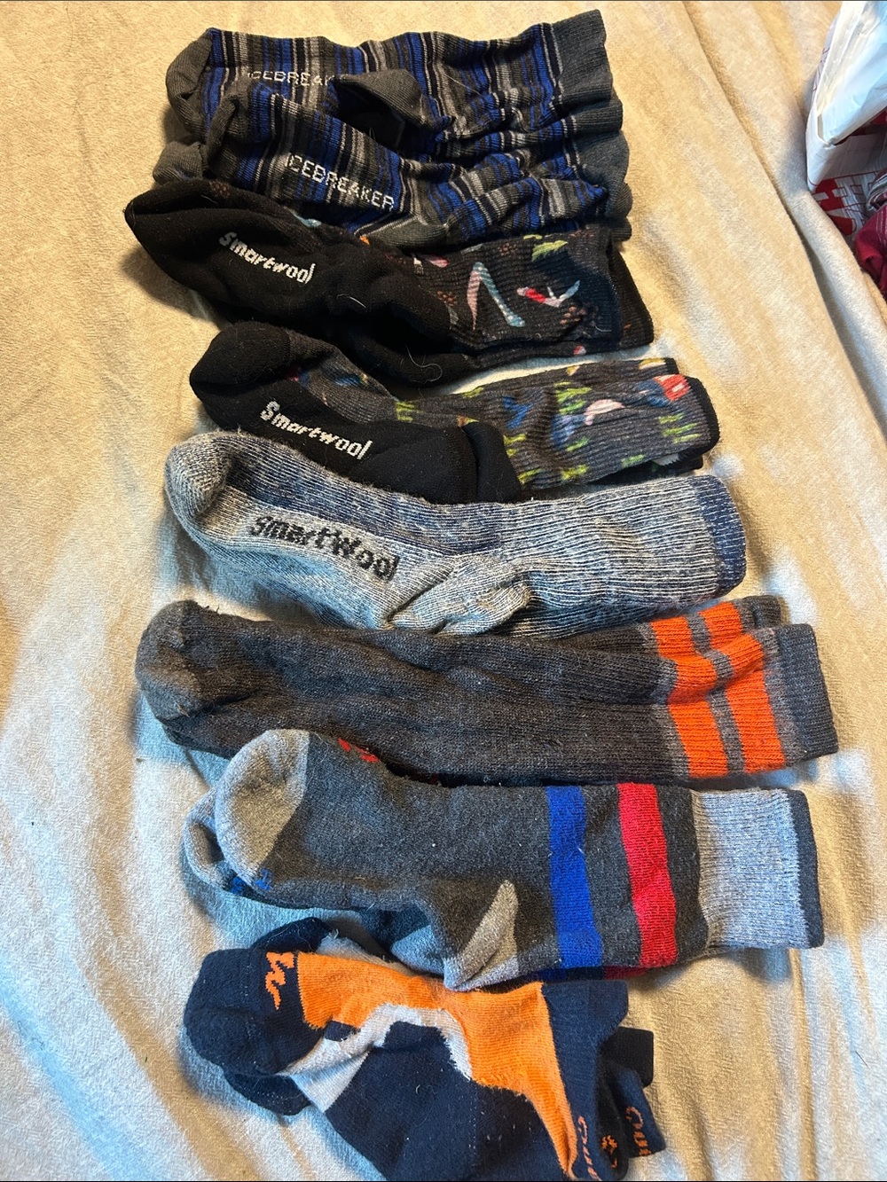 Lot of Smartwool / Icebreaker Kids Med/Large wool Socks